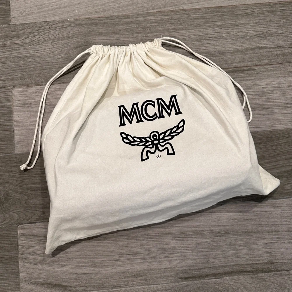 MCM Calfskin Embossed M Moment Folded 2 Way Tote Bag MWT4DXO23